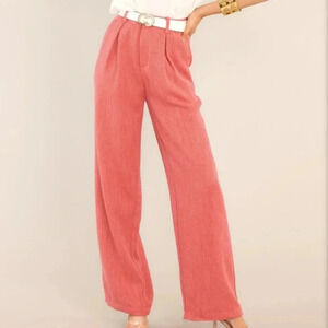 Aura Business Girl Porcelain Rose  Pants SZ M Wide Leg, Career, Preppy
